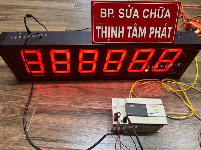 Bảng led Modbus RTU kết nối PLC